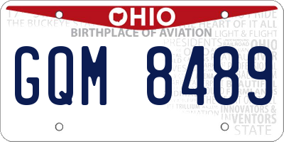 OH license plate GQM8489