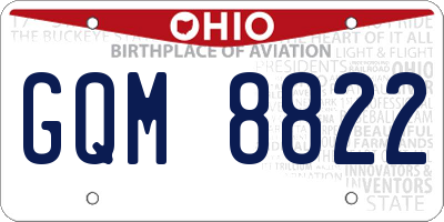 OH license plate GQM8822