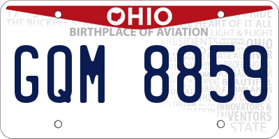 OH license plate GQM8859