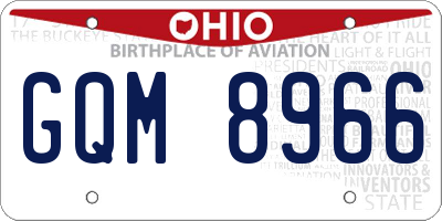 OH license plate GQM8966