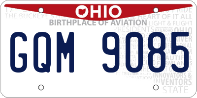 OH license plate GQM9085