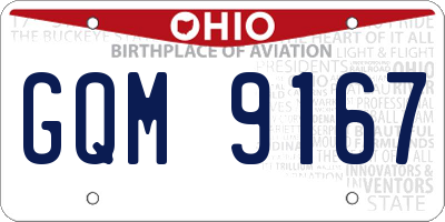 OH license plate GQM9167