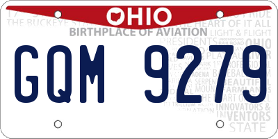 OH license plate GQM9279
