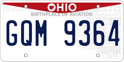 OH license plate GQM9364