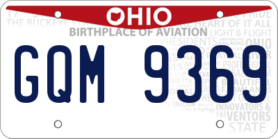 OH license plate GQM9369