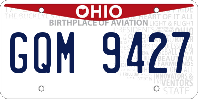 OH license plate GQM9427