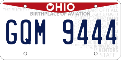 OH license plate GQM9444