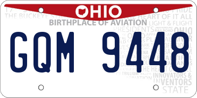 OH license plate GQM9448