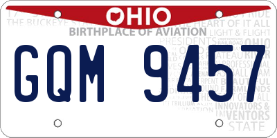 OH license plate GQM9457