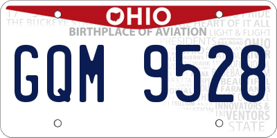 OH license plate GQM9528