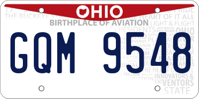 OH license plate GQM9548