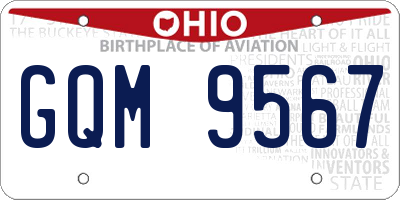 OH license plate GQM9567