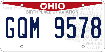 OH license plate GQM9578