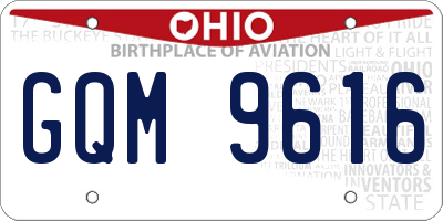 OH license plate GQM9616
