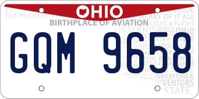 OH license plate GQM9658