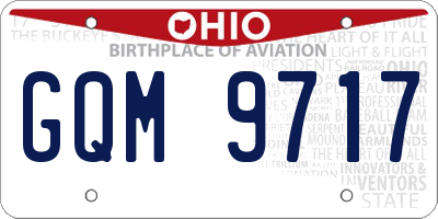 OH license plate GQM9717