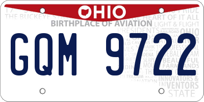 OH license plate GQM9722
