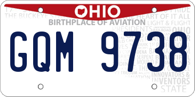 OH license plate GQM9738