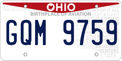 OH license plate GQM9759