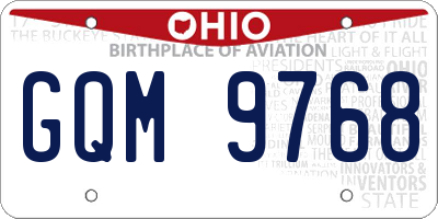 OH license plate GQM9768