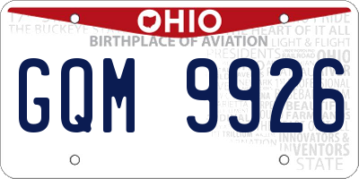 OH license plate GQM9926
