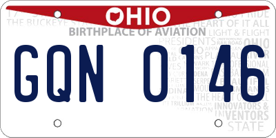 OH license plate GQN0146