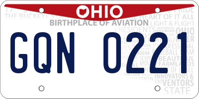 OH license plate GQN0221