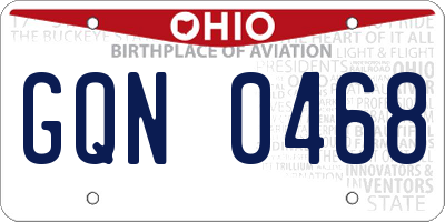 OH license plate GQN0468