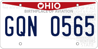 OH license plate GQN0565