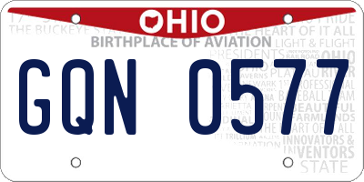 OH license plate GQN0577