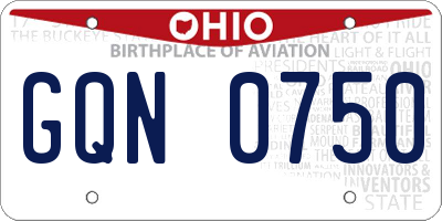 OH license plate GQN0750