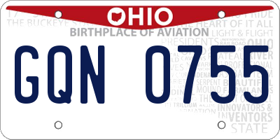 OH license plate GQN0755