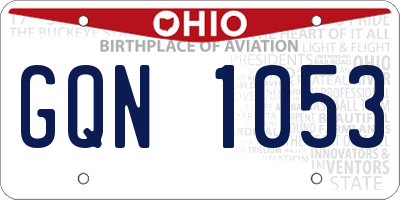 OH license plate GQN1053