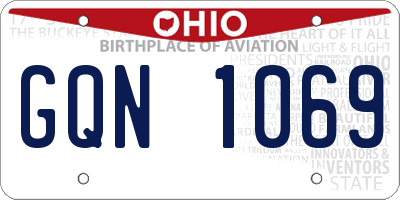 OH license plate GQN1069
