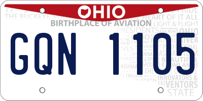 OH license plate GQN1105