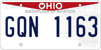 OH license plate GQN1163