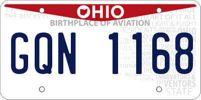 OH license plate GQN1168