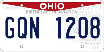 OH license plate GQN1208