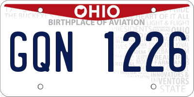 OH license plate GQN1226