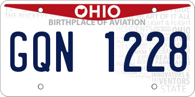 OH license plate GQN1228