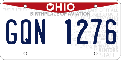 OH license plate GQN1276