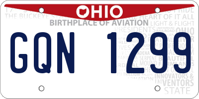 OH license plate GQN1299