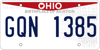 OH license plate GQN1385