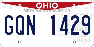 OH license plate GQN1429