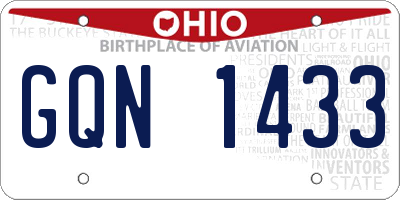 OH license plate GQN1433