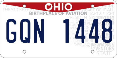 OH license plate GQN1448