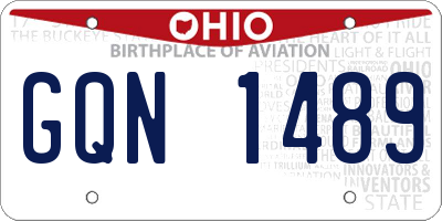 OH license plate GQN1489