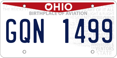 OH license plate GQN1499