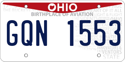 OH license plate GQN1553