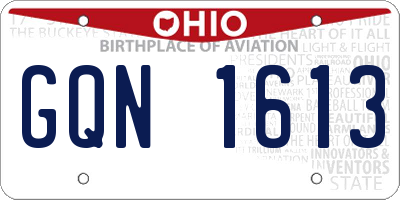 OH license plate GQN1613